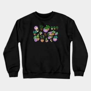 Surreal All Over Print of Punk Plant People Crewneck Sweatshirt